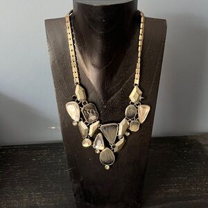 Silver and Black Statement Necklace